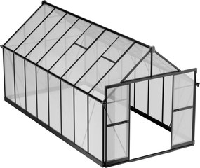 Szklarnia 240 x 244 x 488 cm, wzmocniona konstrukcja, poliwęglan 6 mm