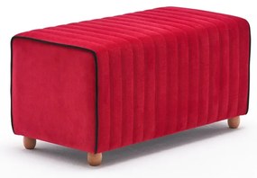 Stołek Mabel Pouf Czerwony