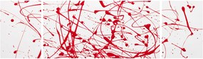 Obraz przy użyciu techniki drippingu (170x50 cm)