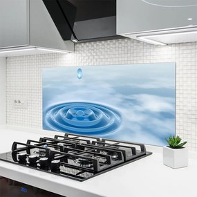 Szkło Ozdobne do Kuchni Abstrakcyjna Głębia Błękitu