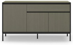 Ciemnozielona niska komoda 140x80 cm Lorenza – Marckeric