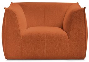 Pomarańczowy fotel z materiału bouclé Giorgia – Bobochic Paris