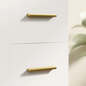 HOMCOM Szafka łazienkowa, 3-poziomowy design, MDF, płyta wiórowa, Biały