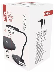 Lampa stołowa LED ze ściemniaczem w kolorze matowej czerni (wys. 55 cm) Stella – EMOS