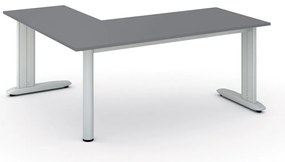 Narożne biurko PRIMO FLEXIBLE, 180x160 cm, grafit