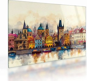 Obraz na szkle - Jesień w malowanym mieście (70x50 cm)