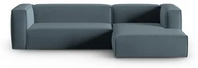 Niebieski aksamitny narożnik Mackay – Cosmopolitan Design