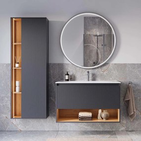 Badmöbel-Set BELDIVO 100 cm mit Waschbecken