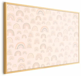 Plakat Pastelowe tęcze 30x21 cm z ramą złotą bez marginesu ARTGEIST B