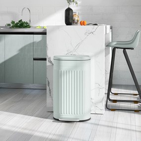 HOMCOM Kosz na Śmieci 30L Pedałowy z Pokrywą, Wyjmowanym Wewnętrznym Pojemnikiem i Systemem Soft-Close, 36,5 x 31,2 x 60,8 cm, Zielony | Aosom PL