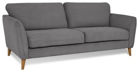 Ciemnoszara sztruksowa sofa 206 cm Paris – Scandic