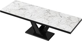 Nowoczesny stół do jadalni w połysku Vegas Hubertus marmur/czarny