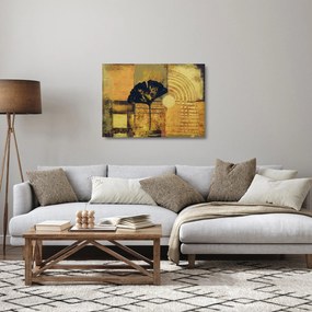 Obraz na szkle - Liść miłorzębu (70x50 cm)