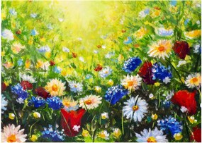 Obraz na szkle dzikich kwiatów (70x50 cm)