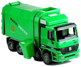 Zielona śmieciarka duża otwierana przypinany kosz