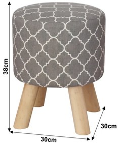 Szara pufa z nadrukiem TAFEL NEW