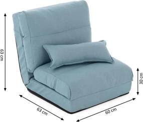 Materac siedziskowy, rozkładany 220 x 60 x 14 cm, jasny nieb