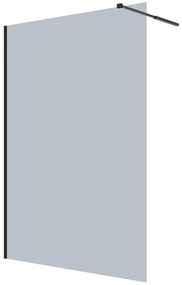 Ścianka prysznicowa MALIKA - 140x200 cm - Szare szkło
