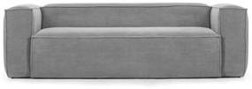 Szara sztruksowa sofa 240 cm Blok – Kave Home