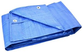 GEKO Płachta ochronna nieprzemakalna z oczkami Standard niebieski, 12 x 15 m, 1200 cm x 1500 cm