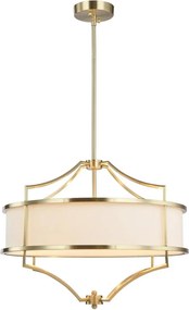 Open Design OR80933 - Żyrandol na pręcie STESSO 4xE27/15W/230V śr. 55 cm mosiądz/biały