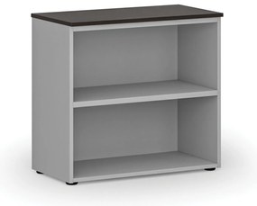 Regał biurowy PRIMO GRAY, 800 x 420 x 740 mm, szary/wenge