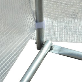 Outsunny Szklarnia Foliowa Ogrodowa Duża Biała 450x200x200cm Ochrona Roślin | Aosom PL