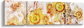 Obraz - Słoneczniki, malarstwo (170x50 cm)