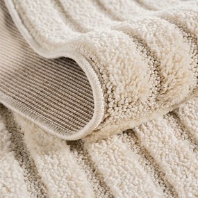 Dywan nowoczesny Art 3D Kwadraty kremowy 80 cm x 150 cm