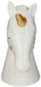 Skarbonka ZŁOTY JEDNOROŻEC 15,5 cm, biała