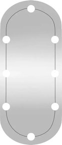 Ścienne lustro owalne z żarówkami LED 45x100 P8-P59