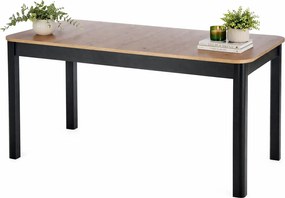 Nowoczesny prostokątny rozkładany stół dąb artisan + czarny N7-B29