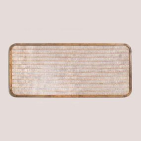 Cabecero Do Łóżka 150 Cm Z Drewna Mango Yulara 150 Cm & Naturalny - Biała - Sklum