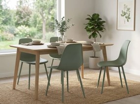 Krzesło do kuchni OSAKA plastikowe, szałwiowozielone