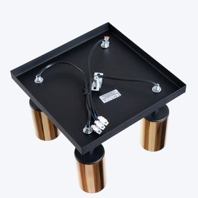 Plafon WINX 4 czarny/złoty SOLLUX  LIGHTING