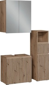 Zestaw mebli łazienkowych 3-częściowy rzemieślnik 60x35x58 takumi