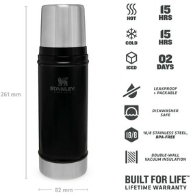 Termos Stanley Legendary Classic 470 ml czarny 470ml czarny matowy, 0,47 l