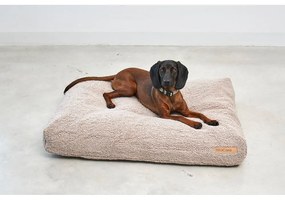 Beżowy materac dla psów z materiału bouclé 120x90 cm Senso Greige L – MiaCara
