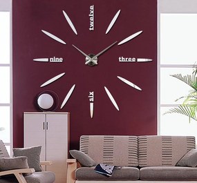 Samoprzylepny zegar ścienny - 3D DIY SIX