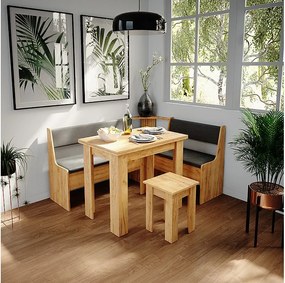 Stół do jadalni z krzesłem złoty dąb energetyczny 60x90x76.6 roman