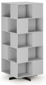 Półka obrotowa, 800×800×1932 mm, 4x 5 przedziałów, szara