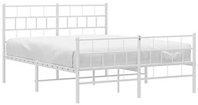 Białe podwójne łóżko z wezgłowiem 160x200 H1-M49
