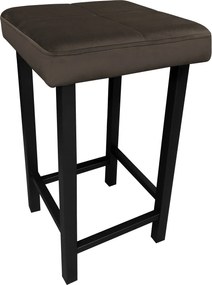 Taboret KLASYK tkanina Welur stelaż metalowy : Kolor Stelaża - Czarny , Kolor tkaniny - VELVET - MG05, Typ tkaniny - Velvet, Wysokość - 60 cm