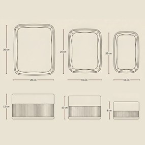 Zestaw bambusowych koszyków do przechowywania VINNO