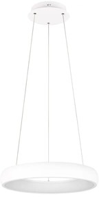 Biała lampa wisząca LED ze ściemniaczem i metalowym kloszem ø 46 cm Cardona – Trio