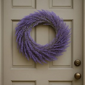 Sztuczny wieniec lawenda, średnica 65 cm