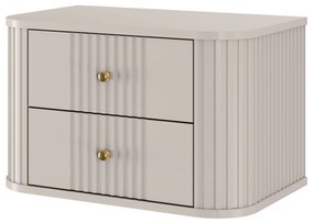 Zestaw szafek nocnych wiszących Vesper 56 cm - kaszmir / złote uchwyty