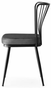Zestaw krzeseł do jadalni Yildiz Anthracite  and Black, 2 szt., 2 szt.