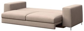 Beżowa aksamitna rozkładana sofa 256 cm Rene – Rodier