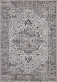 Dywan vintage INKA Klasyczny Medalion z Efektem Postarzenia Beżowo-Szary 200 cm x 290 cm